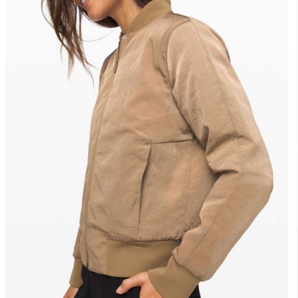 Lululemon Non-Stop Bomber *Reversible (Tan/Bronze) - Picture 5 of 9